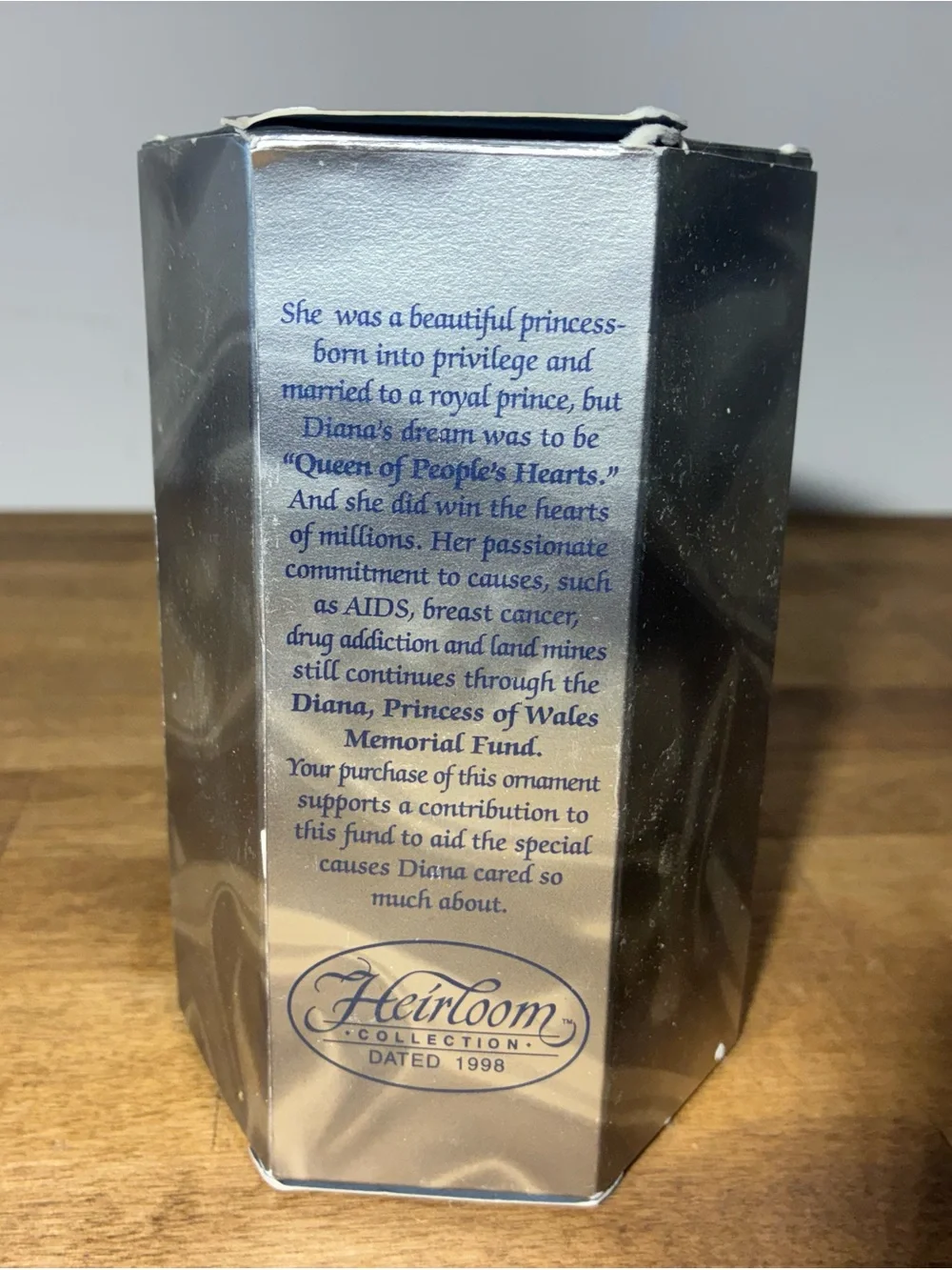 1998 Carlton Cards Princess Diana Heirloom Ornament Famous Women History
